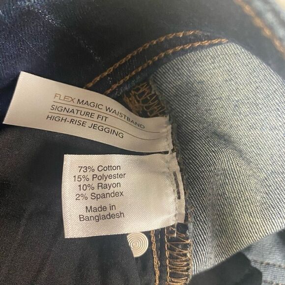 LANE BRYANT Women’s Dark Wash Blue High Rise Jeggings Size 20 Inseam 27.5 - Picture 5 of 9